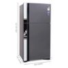 Picture of Hitachi 565 L Frost Free Double Door 3 Star Refrigerator  (Glass Grey, R-VG610PND3)