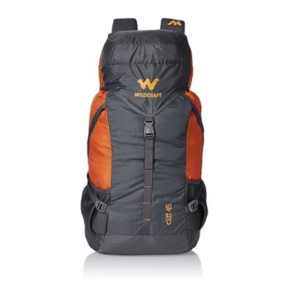 Picture of Wildcraft 45 Ltrs Grey and orange Rucksack (8903338073864)