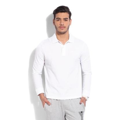 Picture of Armani Jeans Solid Men's Polo Neck White T-Shirt