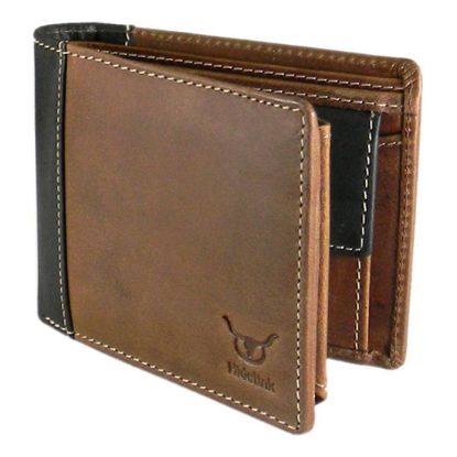 Picture of Hidelink Men Formal Brown Genuine Leather Wallet  (9 Card Slots)