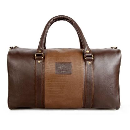 Picture of The Clownfish 18 inch/45 cm Brown Duffle Bag (Deluxe) Travel Duffel Bag  (Brown)