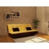 Picture of Adorn India Aspen 3 Seater Sofa Cum Bed (Brown and Gold)