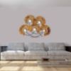 Picture of Craftter Large Flowers Gold Finish Decorative Wall Art Hanging Sculpture