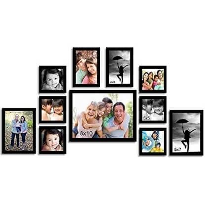 Picture of Painting Mantra Memory Wall Photo Frame Set (27 inch x 44 inch, Black, Set of 11)