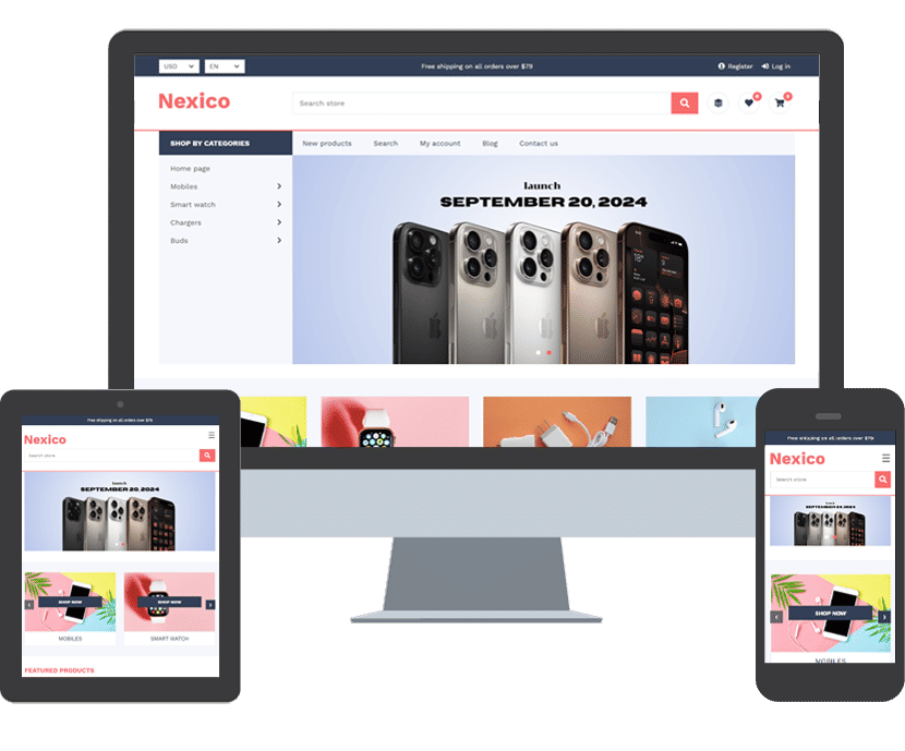 nexico e-commerce nopcommerce theme display picture