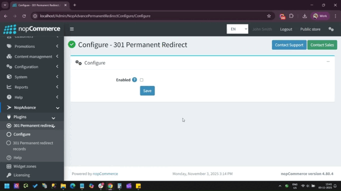 301 permanent redirect plugin configuration steps video