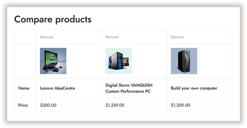 category based product comparison enhancement plugin for nopcommerce