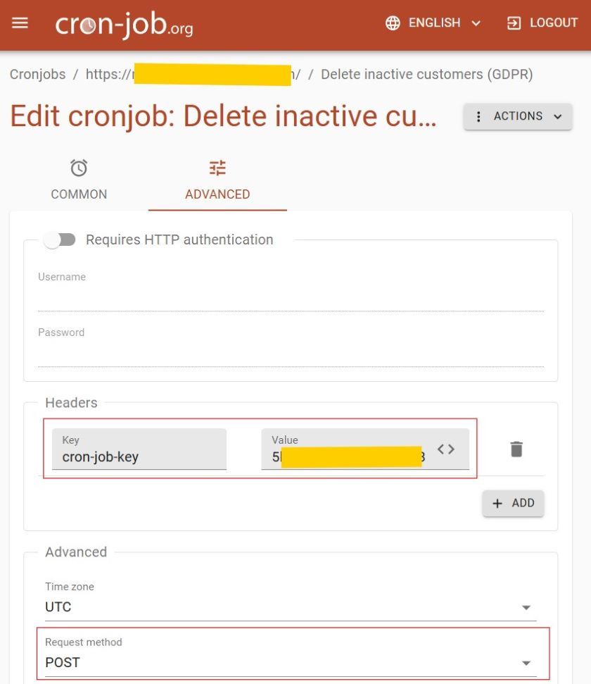 Configure Authentication Key for Cron Jobs