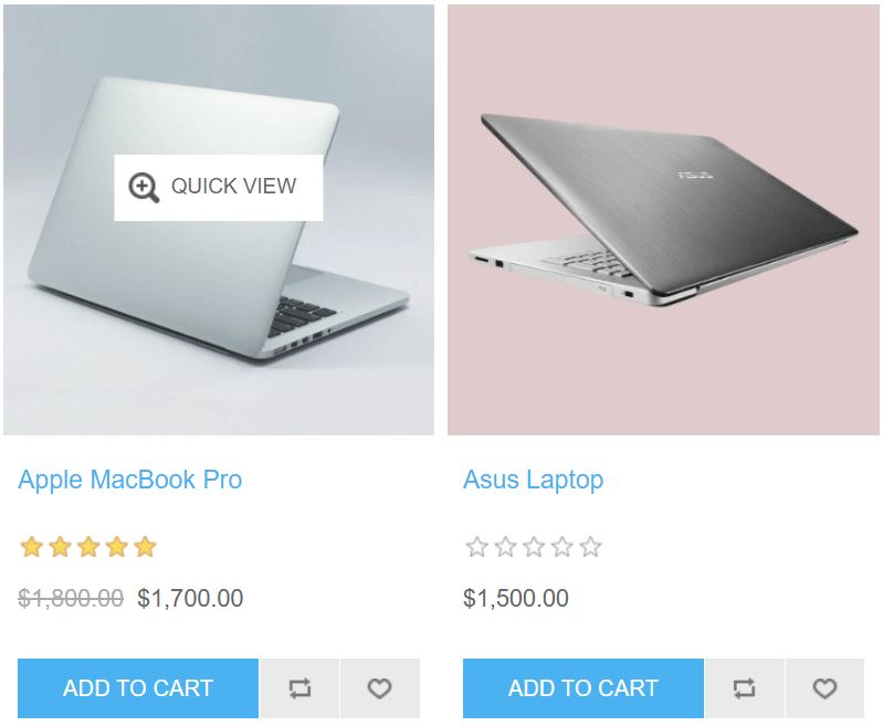 nopcommerce product quick view plugin displays quick view button