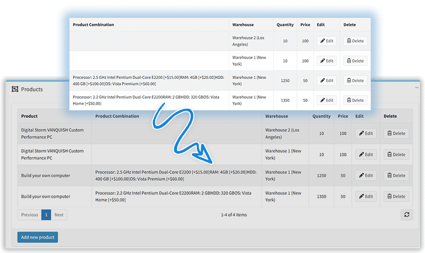 Link purchase orders with specific products using inventory management plugin for nopcommerce