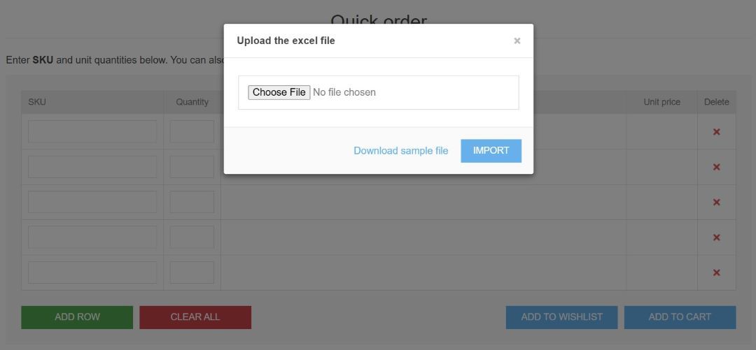 nopcommerce bulk quick order upload excel option plugin by nopadvance