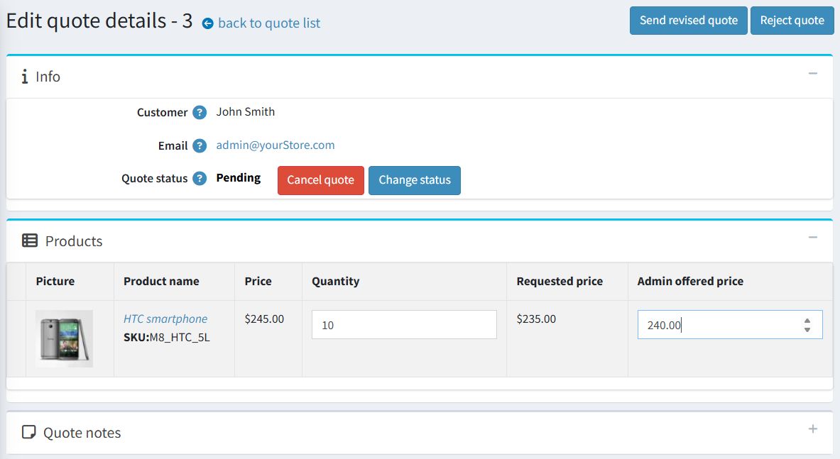 admins negotiation quote process details from nopcommerce plugin