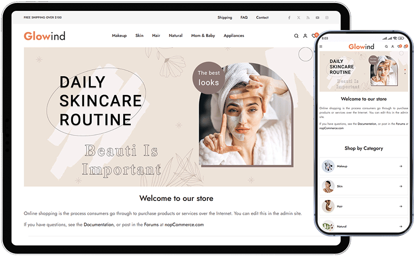 glowind nopcommerce theme layout one