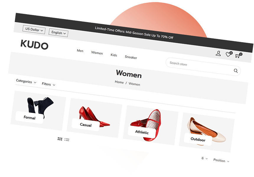 nopcommerce kudo theme catalog category design page