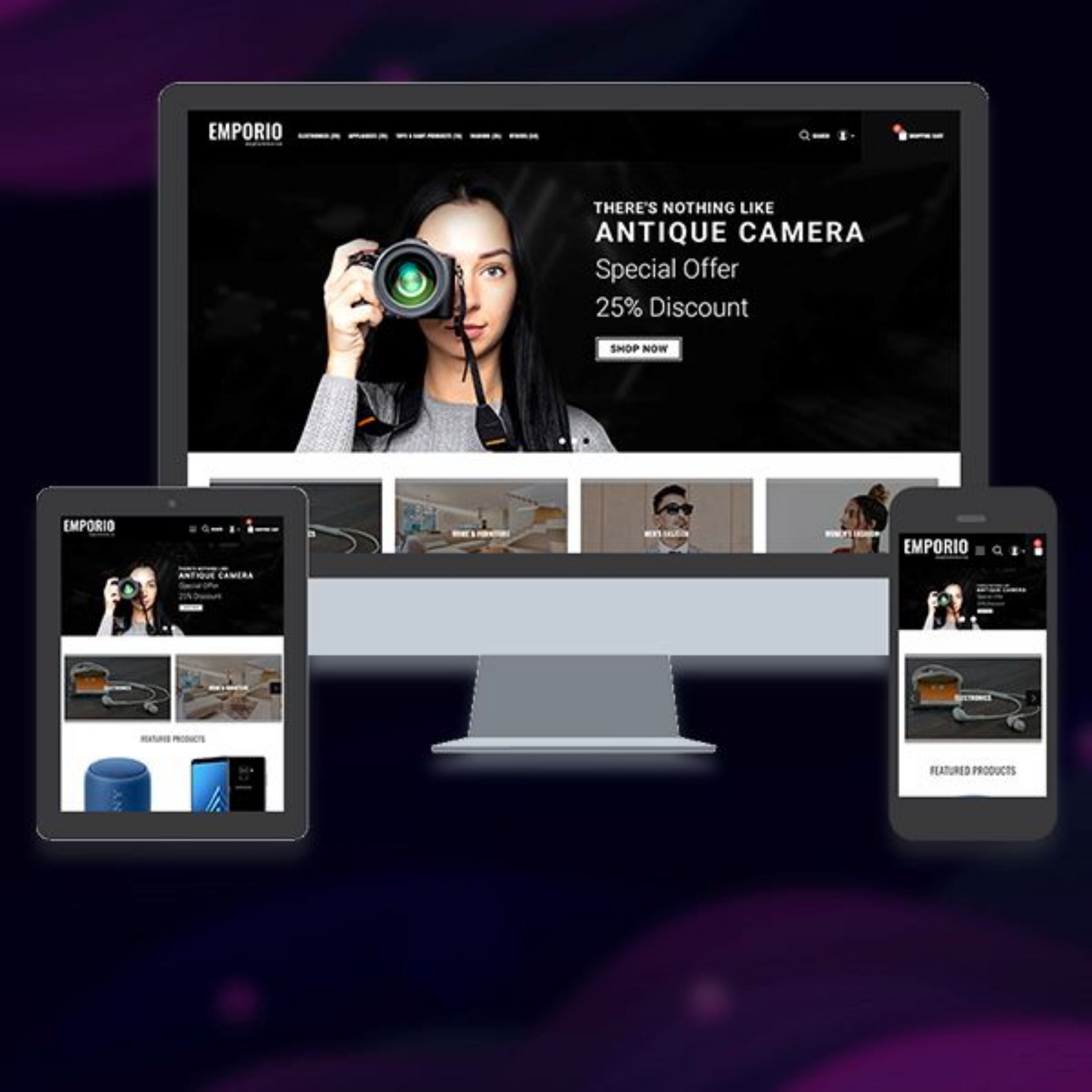 emporio nopcommerce free theme product page logo