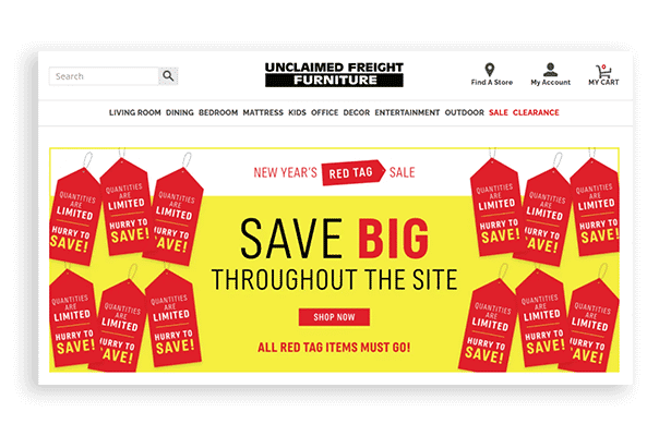 Unclaimed Freight Furniture