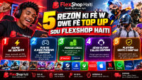 Top up jwèt videyo sou Flexshop Haiti ak Mon Cash ak NatCash