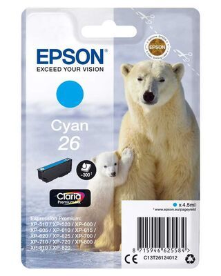 Epson 26-T2612-C13T26124020 Mavi Orjinal Kartuş