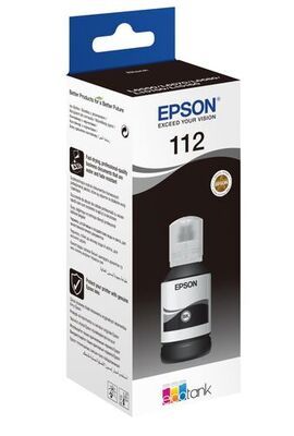 Epson T112-C13T06C14A Siyah Orjinal Mürekkep 127 Ml.