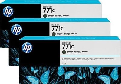 Hp 771c-B6Y31A Mat Siyah Orjinal Kartuş 3Lü Paket