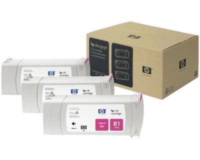Hp 81-C5068A Kırmızı Orjinal Kartuş 3lü Paket