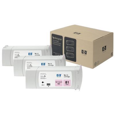 Hp 81-C5071A Açık Kırmızı Orjinal Kartuş 3lü Paket