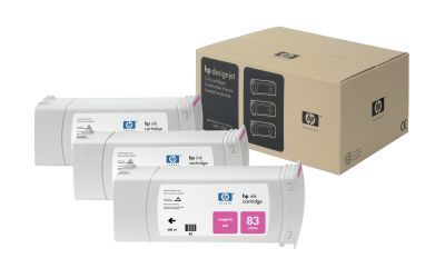 Hp 83-C5074A Kırmızı Orjinal Kartuş 3lü Paket