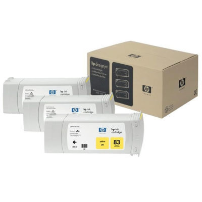 Hp 83-C5075A Sarı Orjinal Kartuş 3lü Paket