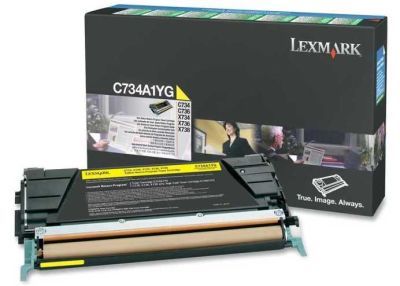 Lexmark C734-X734-C734A1YG Sarı Orjinal Toner