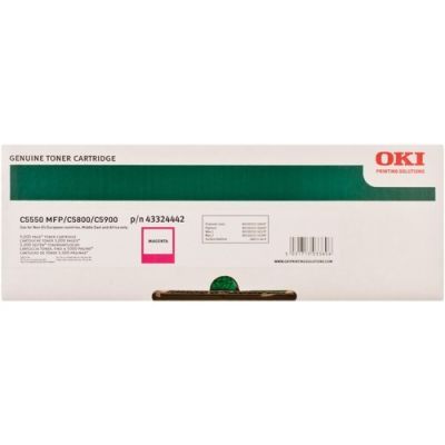 Oki C5550-C5800-C5900-43324442 Kırmızı Orjinal Toner