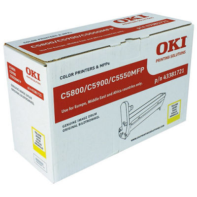 Oki C5550-C5800-C5900-43381721 Sarı Orjinal Drum Ünitesi