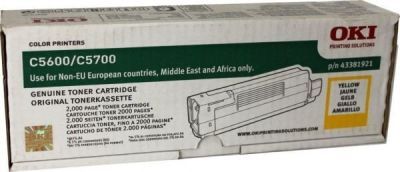 Oki C5600-C5700-43381921 Sarı Orjinal Toner