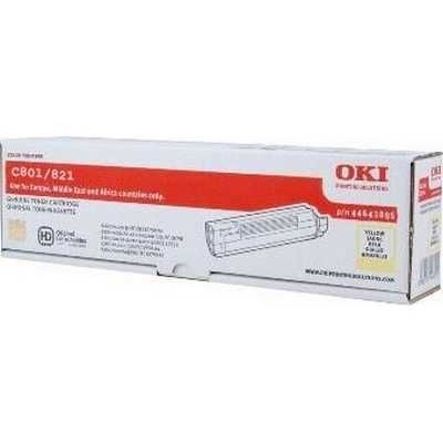 Oki C801-C821-44643005 Sarı Orjinal Toner