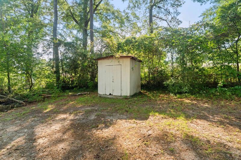 Storage shed with double doors, 111 Springhill Drive, Westover, Hattiesburg, MS