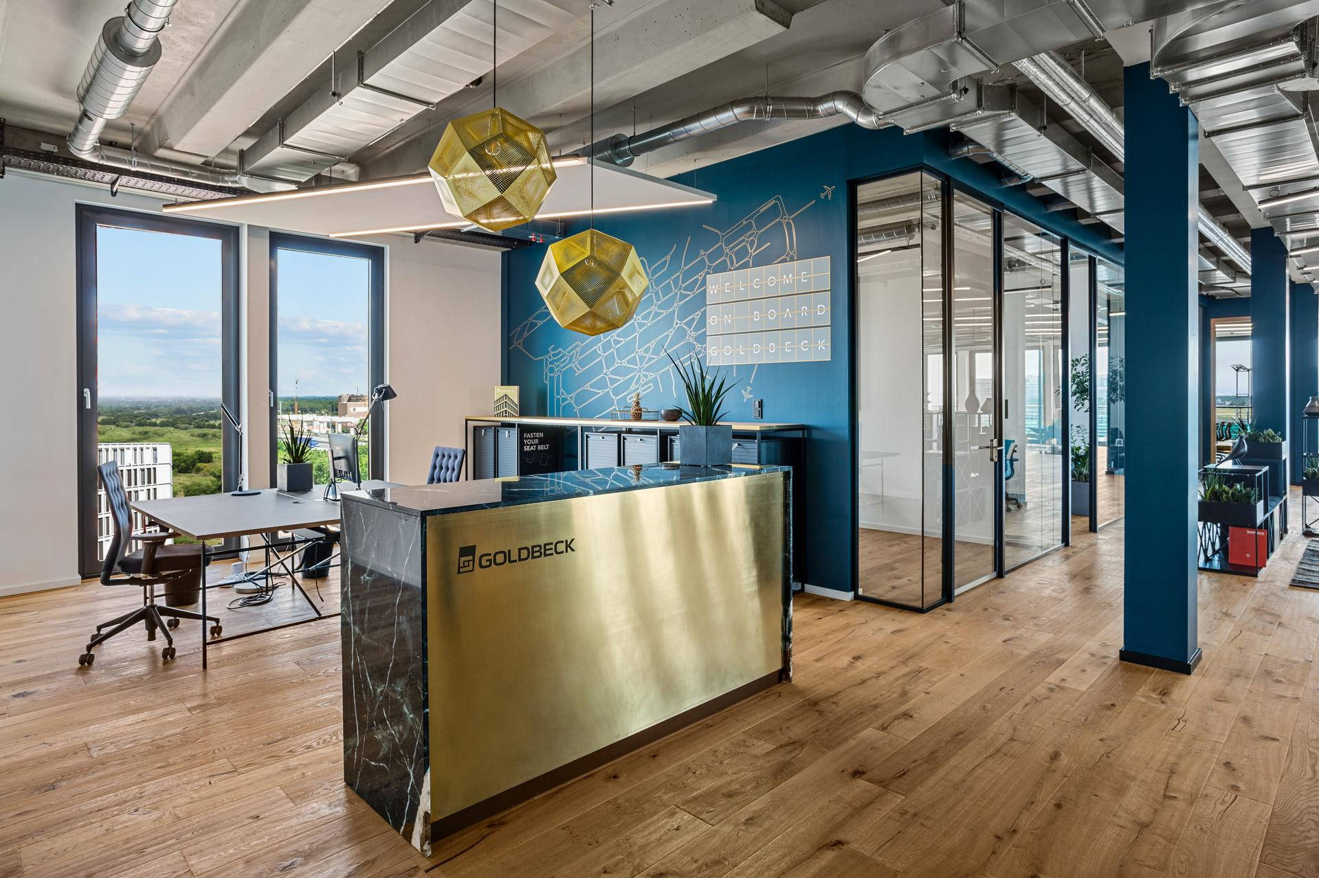 Interior view of the Gateway Gardens office building reference