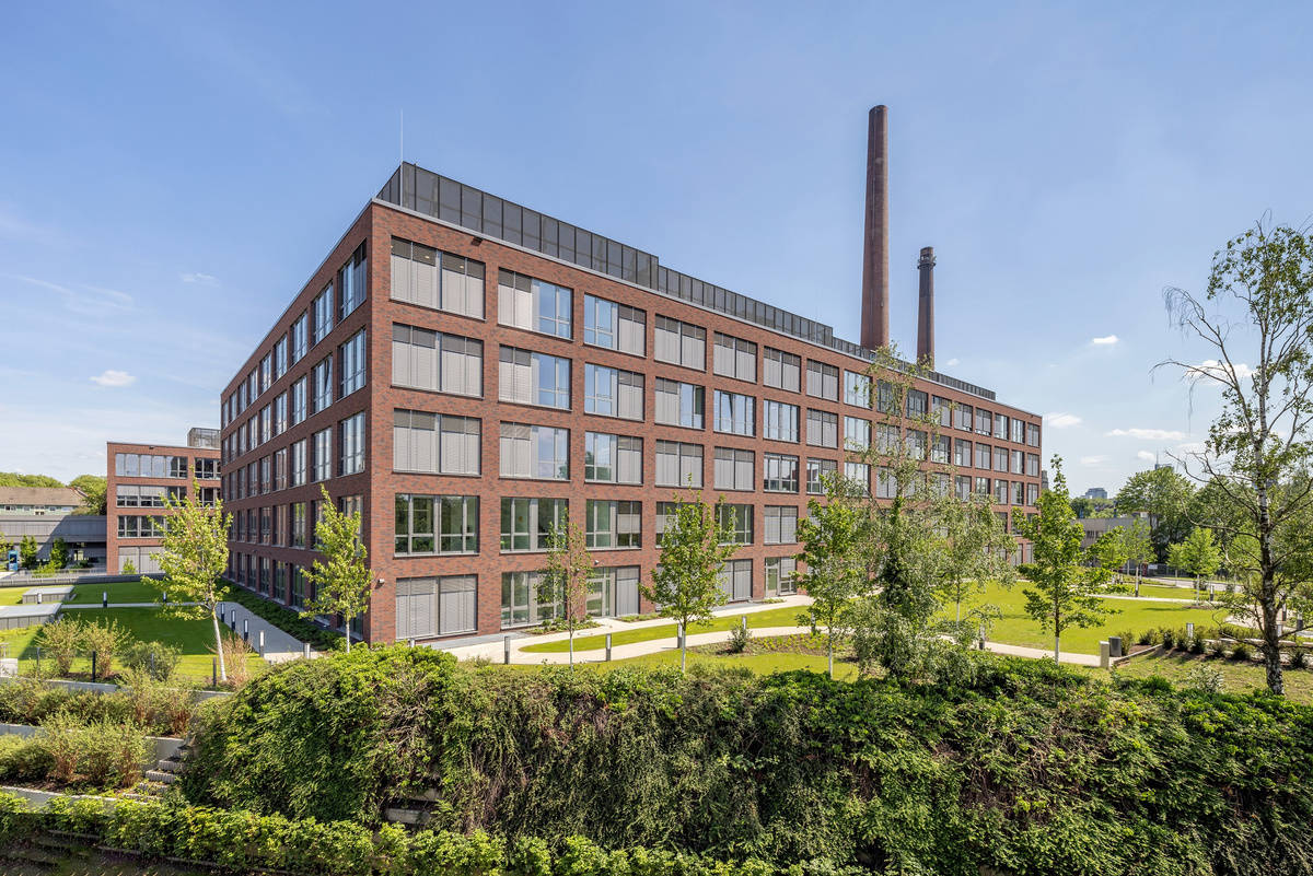 Exterior view of the office building reference RWE Campus Essen