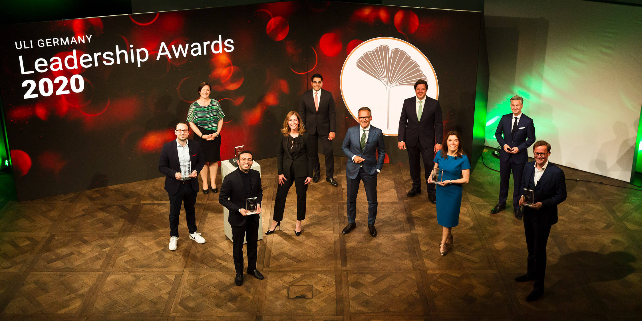 Jan-Hendrik Goldbeck und weitere Teilnehmer:innen während des ULI Germany Leadership Awards.