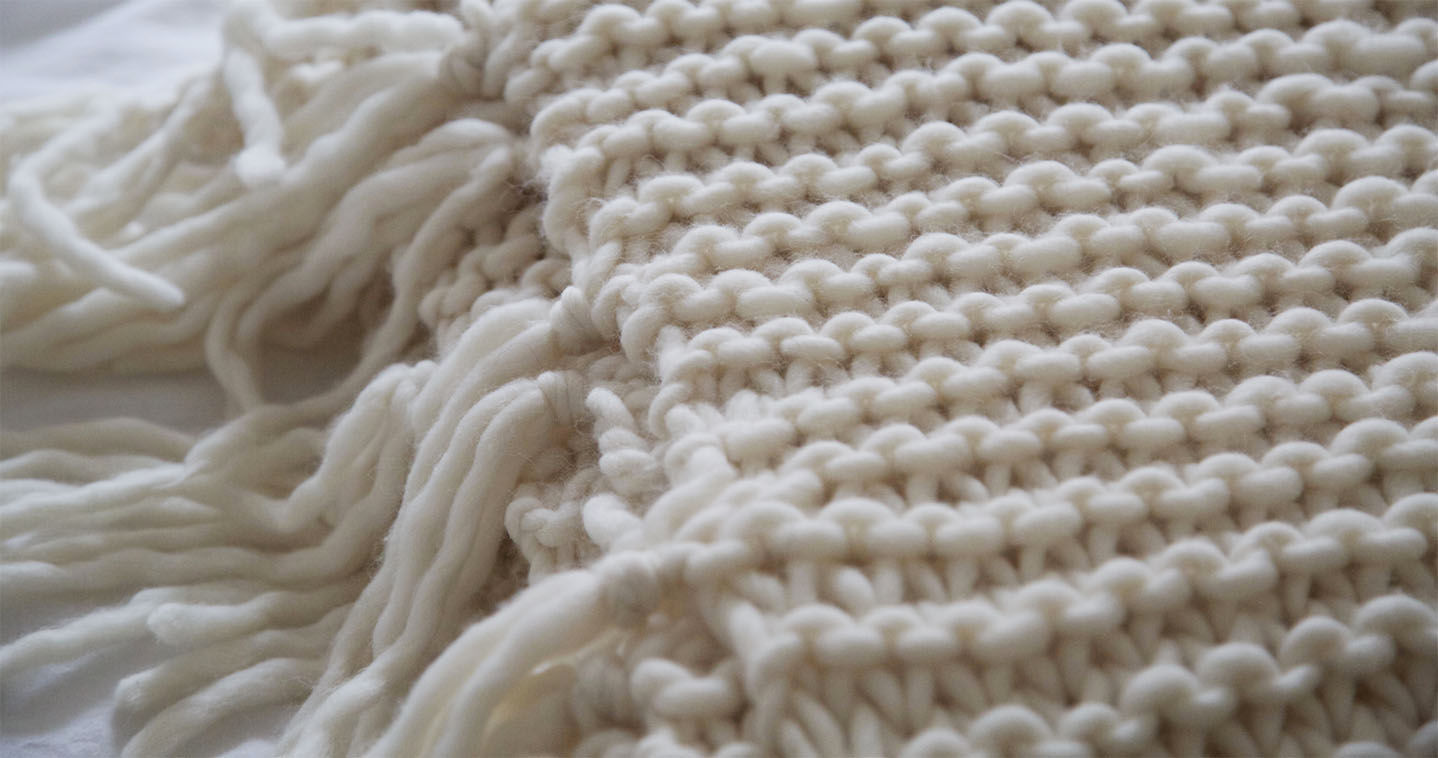 Arm Knit Chunky Garter Stitch Blanket Kit