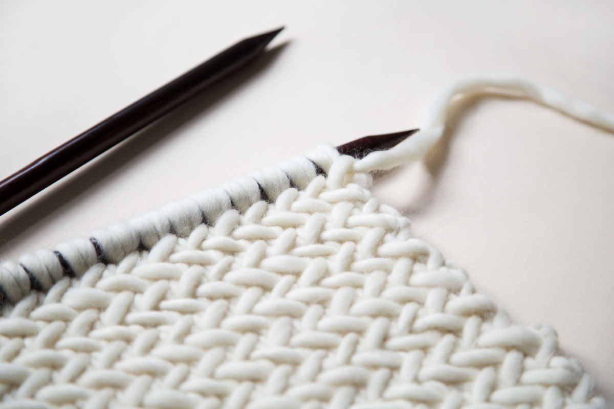 How to knit herringbone stitch