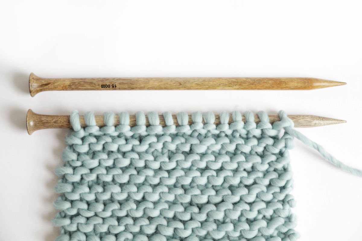 Use garter stitch to knit the ultimate beginner sweater