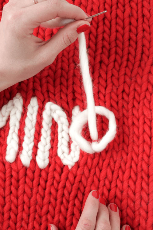 Chain stitch is an easy way to personalise your knits