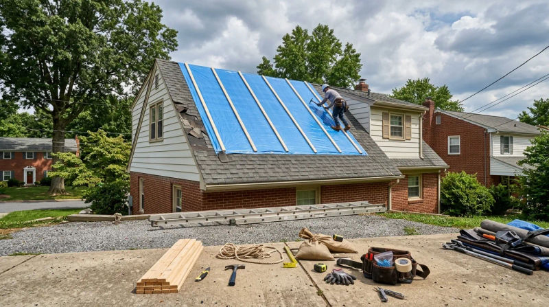 Emergency Roof Tarping in Claymont: Costs, Timing, What’s Included