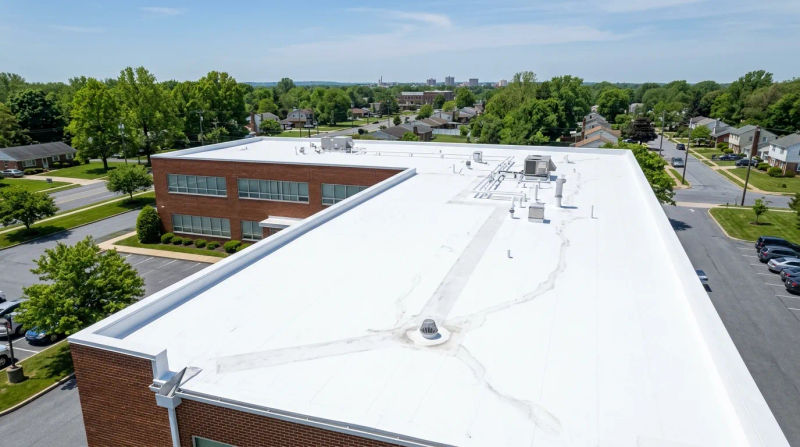 Case Study: Claymont Flat Roof Coating That Ended Ponding Leaks