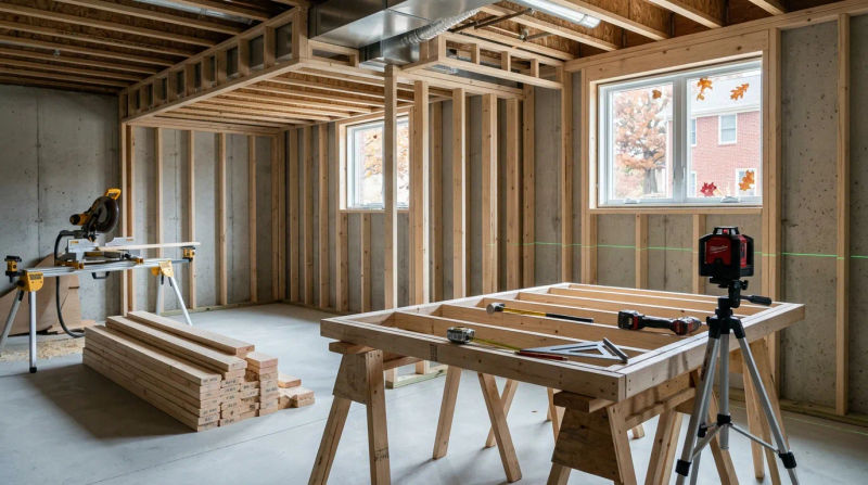 Basement Framing Cost in St. Louis: 2026 Price per Sq Ft Guide