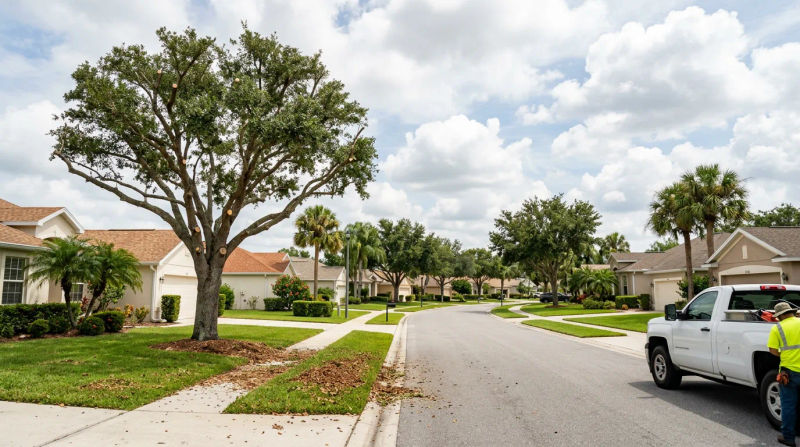 Crown Reduction in Poinciana: Cutting Wind Load Without Harm to Oaks