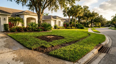 Case Study: Stump Grinding After Flooded Yard in Ridge Manor