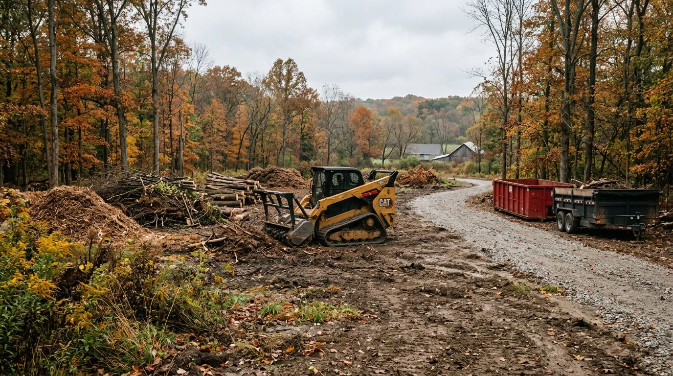 Land Clearing Cost in Delphi: Brush, Small Trees & Haul-Off Pricing