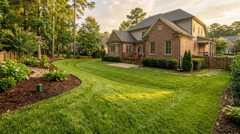 Cary Drainage Case Study: Regrading a Yard to Stop Standing Water