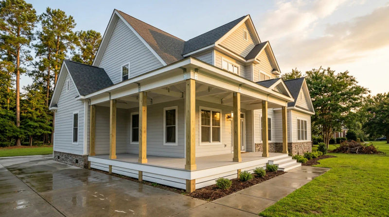 How Blackleaf Stabilized a Wind-Damaged Blythewood Porch Fast