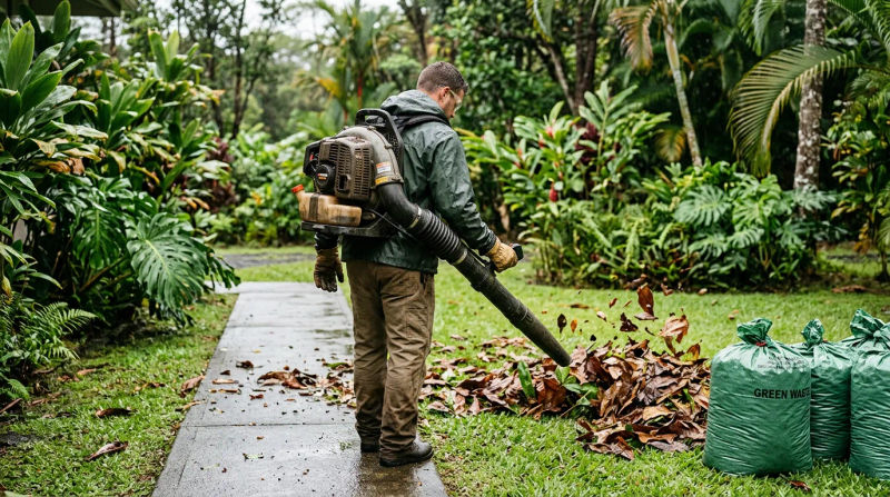 Thorough Leaf Removal Landscaping in Hilo